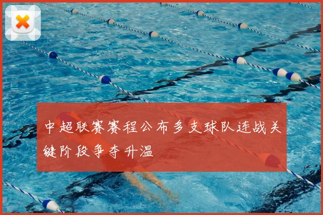 中超联赛赛程公布多支球队连战关键阶段争夺升温