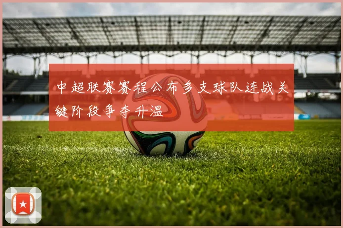 中超联赛赛程公布多支球队连战关键阶段争夺升温